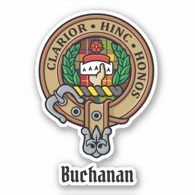 Clan Buchanan Wappen Aufkleber (Vorderseite)