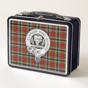 Clan Buchanan Wappen & Old Dress Tartan Metall Brotdose