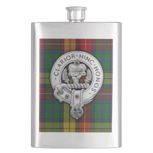 Clan Buchanan Wappen & Tartan Flachmann