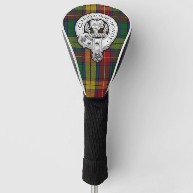 Clan Buchanan Wappen & Tartan Golf Headcover (Vorderseite)