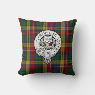 Clan Buchanan Wappen & Tartan Kissen