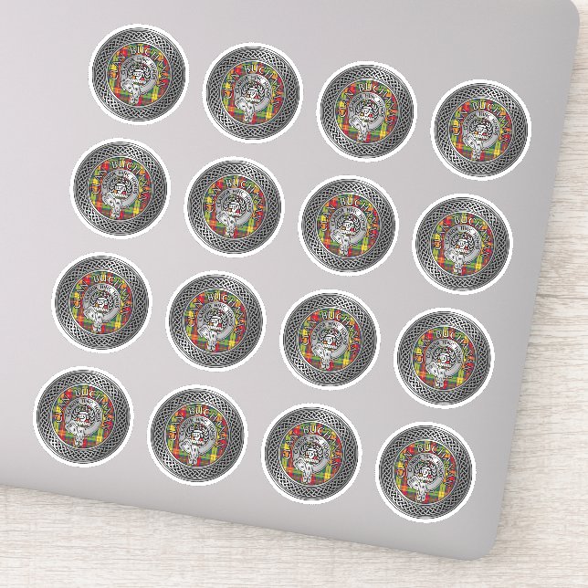 Clan Buchanan Wappen & Tartan Knot Aufkleber (Detail)