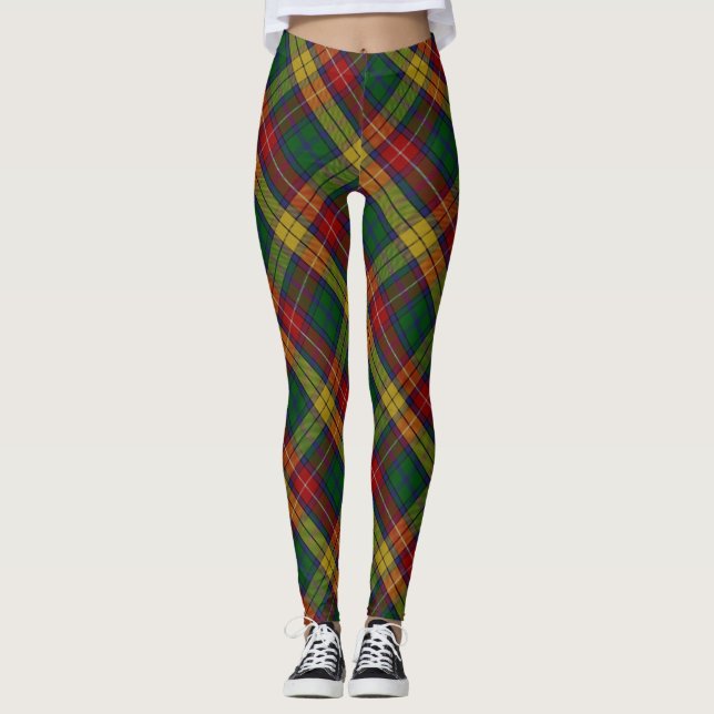 Clan Buchanan Wappen & Tartan Leggings (Vorderseite)