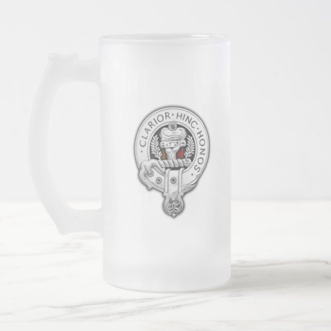 Clan Buchanan Wappen & Tartan Mattglas Bierglas (Links)