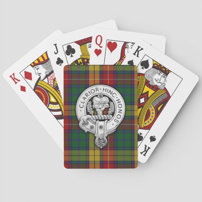Clan Buchanan Wappen & Tartan Spielkarten (Rückseite)