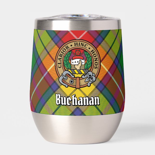 Clan Buchanan Wappen über Tartan (Vorderseite)