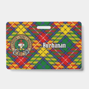 Clan Buchanan Wappen über Tartan Ausweis