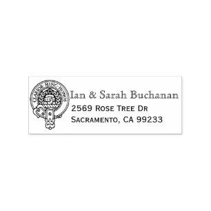 Clan Buchanan Wappen Wood Address Gummistempel
