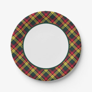 Clan-Buchanantartan-Grenze Pappteller
