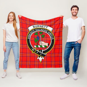Clan Burnett Modern Tartan Kariert Fleecedecke