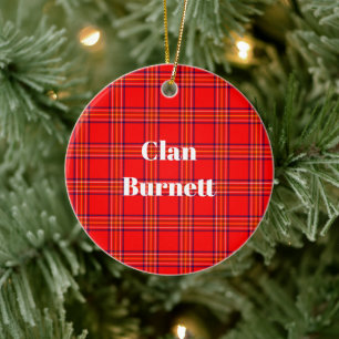 Clan Burnett Modern Tartan Keramik Ornament
