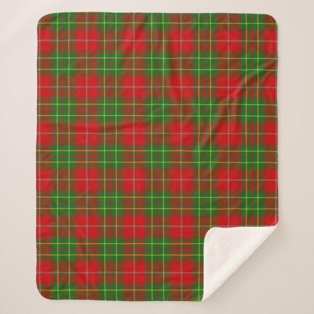 Clan Burnett Tartan Kariert Sherpadecke (Vorderseite)