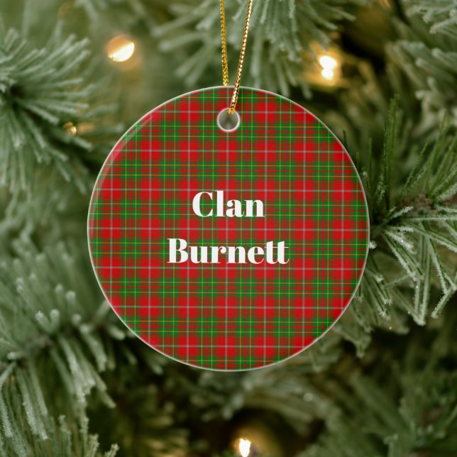 Clan Burnett Tartan Keramik Ornament (Baum)