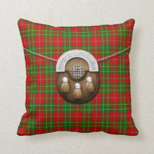 Clan Burnett Tartan und Sporran Kissen