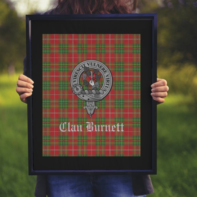 Clan Burnett Wappen Abzeichen & Tartan Poster (Von Creator hochgeladen)