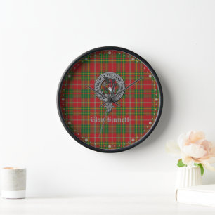Clan Burnett Wappen Abzeichen & Tartan Uhr