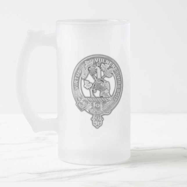 Clan Burnett Wappen Mattglas Bierglas (Links)