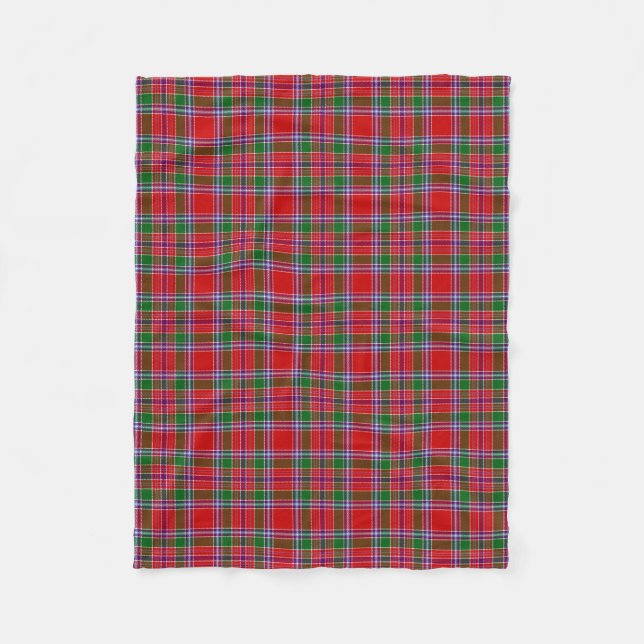 Clan Burrell Tartan Kariert Fleecedecke (Vorderseite)