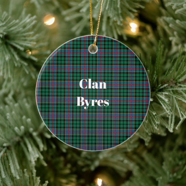 Clan Byres Tartan Keramik Ornament (Baum)