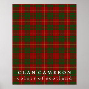 Clan Cameron Colors of Scotland Tartan Poster