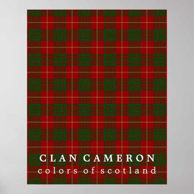 Clan Cameron Colors of Scotland Tartan Poster (Vorne)