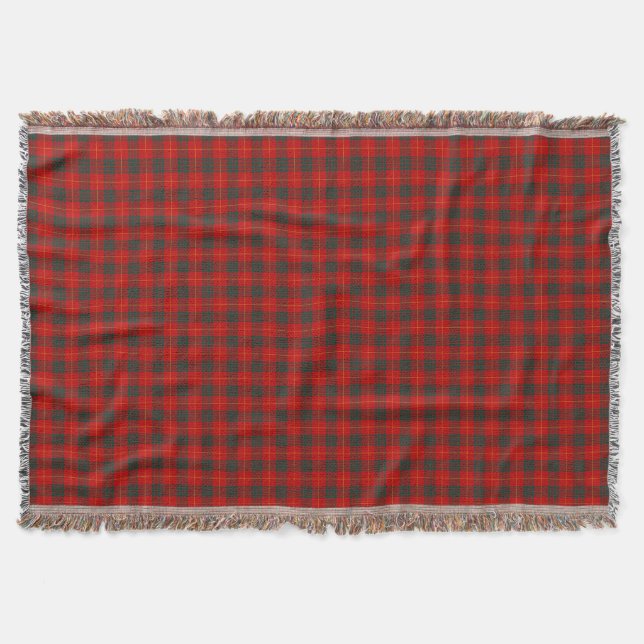 Clan Cameron Helles Rot Tartan Decke (Vorderseite)