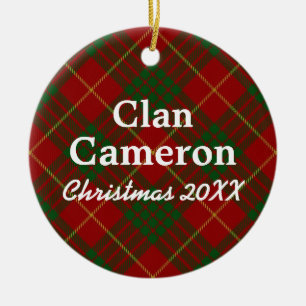 Clan Cameron Schottischer Tartan Keramikornament