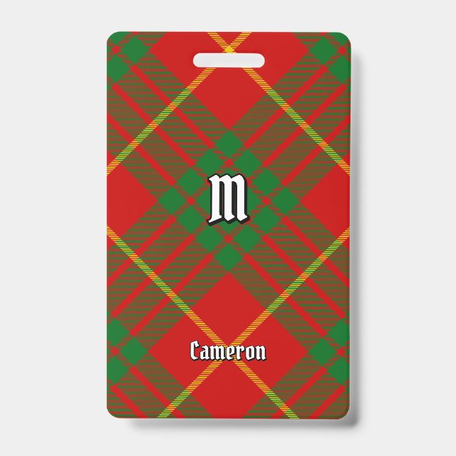 Clan Cameron Tartan Ausweis (Vorderseite)