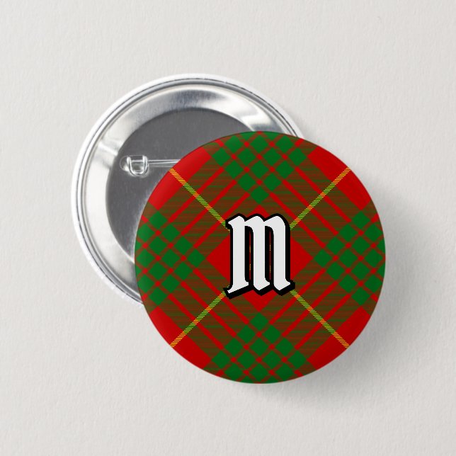 Clan Cameron Tartan Button (Vorne & Hinten)