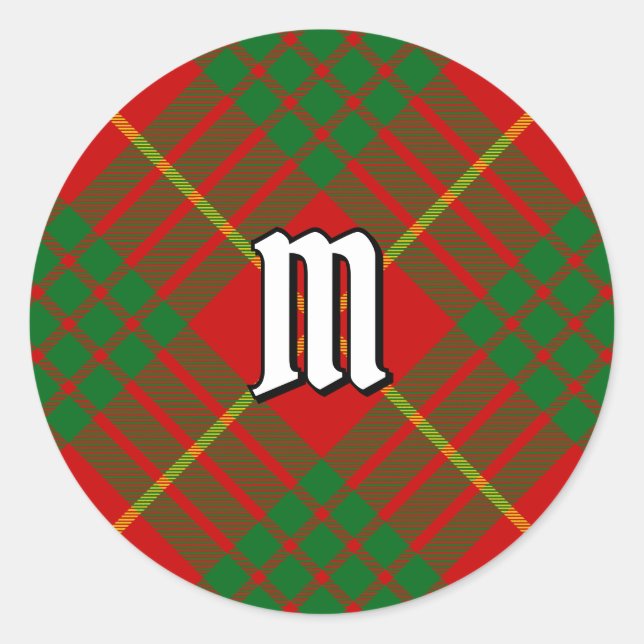 Clan Cameron Tartan Runder Aufkleber (Vorderseite)