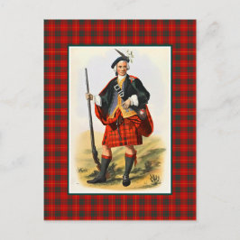 Clan Cameron Vintag Illustration Tartan Frame Postkarte