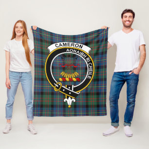 Clan Cameron von Erracht Ancient Tartan Plaid Fleecedecke
