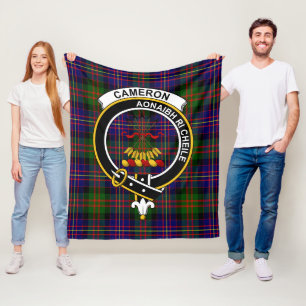 Clan Cameron von Erracht Moderner Tartan Kariert Fleecedecke