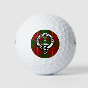 Clan Cameron Wappen Abzeichen & Tartan Golfball