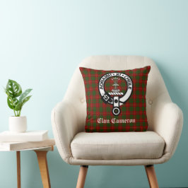 Clan Cameron Wappen Abzeichen & Tartan individuell Kissen