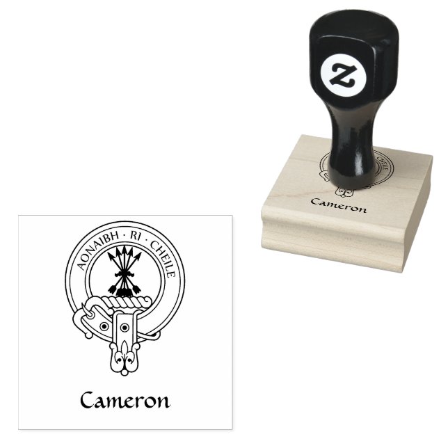 Clan Cameron Wappen Rubber Briefmarke Gummistempel (Stempel)