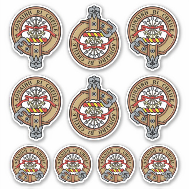 Clan Cameron Wappen Sticker Set (Vorderseite)