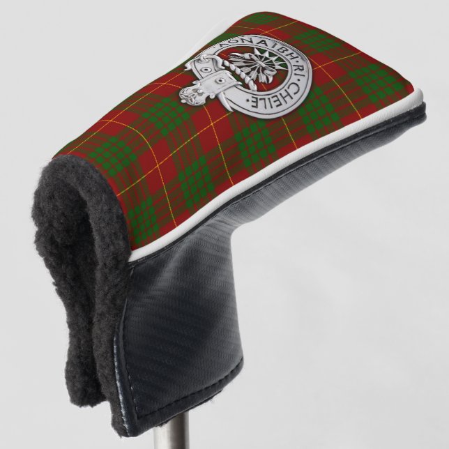 Clan Cameron Wappen & Tartan Golf Headcover (3/4 Vorderseite)