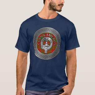 Clan Cameron Wappen & Tartan Knot T - Shirt