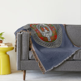 Clan Cameron Wappen & Tartan Knot Throw Blanket Decke