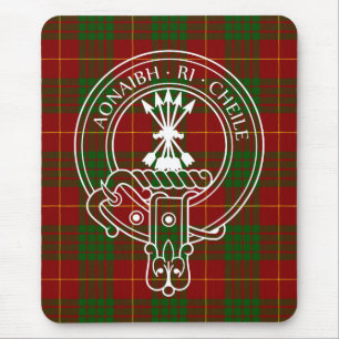 Clan Cameron Wappen & Tartan Mousepad