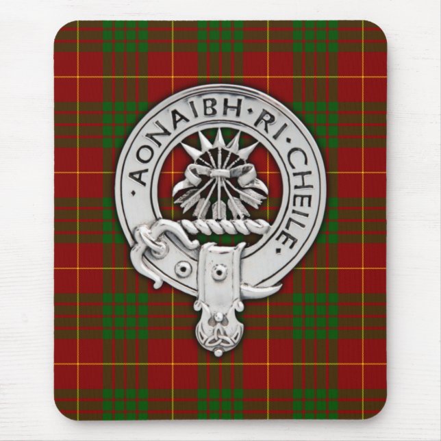 Clan Cameron Wappen & Tartan Mousepad (Vorne)