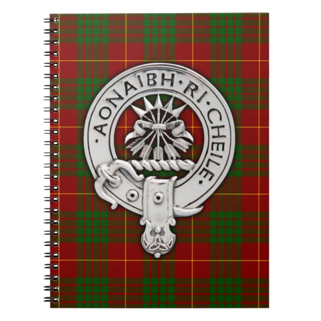 Clan Cameron Wappen & Tartan Notizblock (Vorderseite)