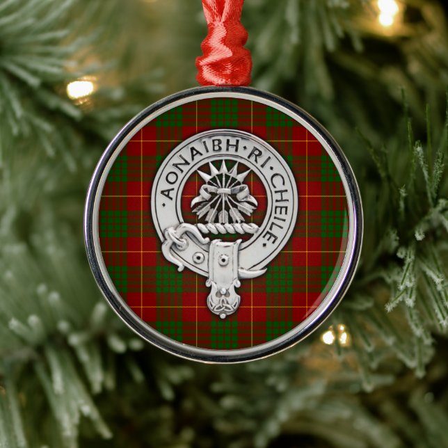 Clan Cameron Wappen & Tartan Ornament Aus Metall (Baum)
