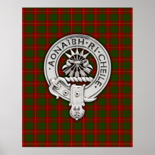 Clan Cameron Wappen & Tartan Poster