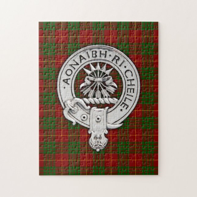 Clan Cameron Wappen & Tartan Puzzle (Vertikal)