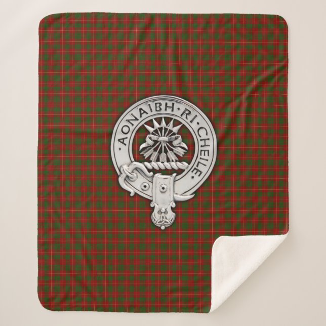 Clan Cameron Wappen & Tartan Sherpadecke (Vorderseite)