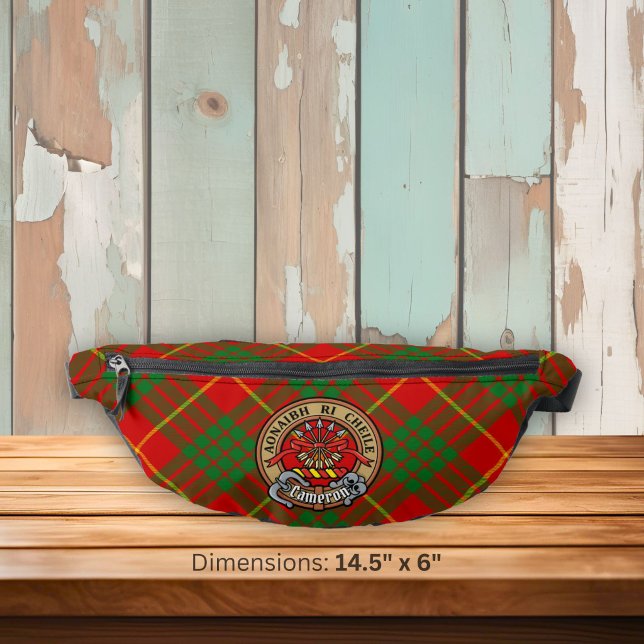 Clan Cameron Wappen über Tartan Bauchtasche (Von Creator hochgeladen)
