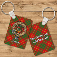 Clan Cameron Wappen über Tartan