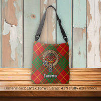 Clan Cameron Wappen über Tartan